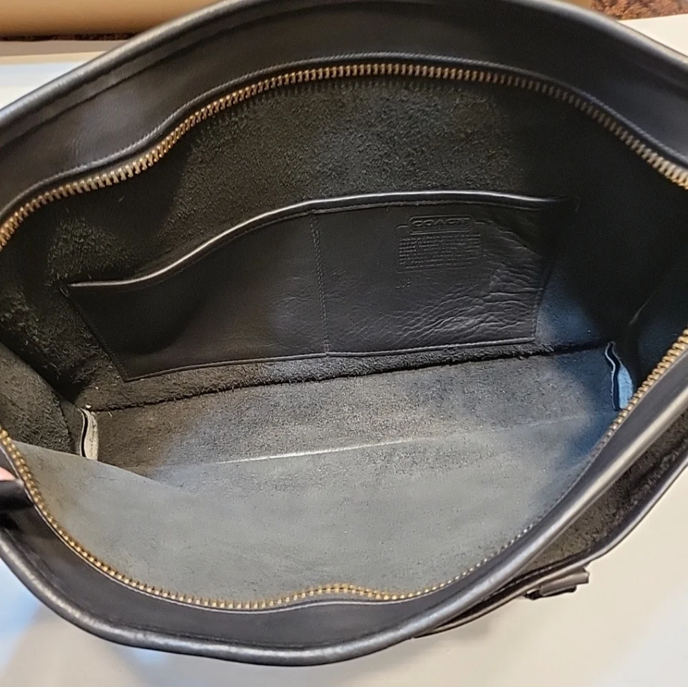Coach Embassy Briefcase Portfolio Laptop Bag Black Leather 076-8031